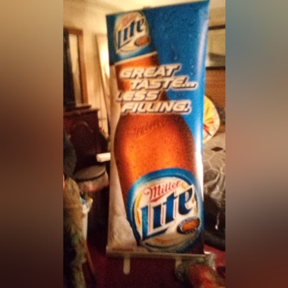 Miller Light banner styleself standing sign 60i" tall  x 30i" wide - Picture 4 of 4